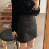 tailgate outfit women New Year Red Shiny Bright Sheath Skirt Women's High Elegant Slimming Skirt Women